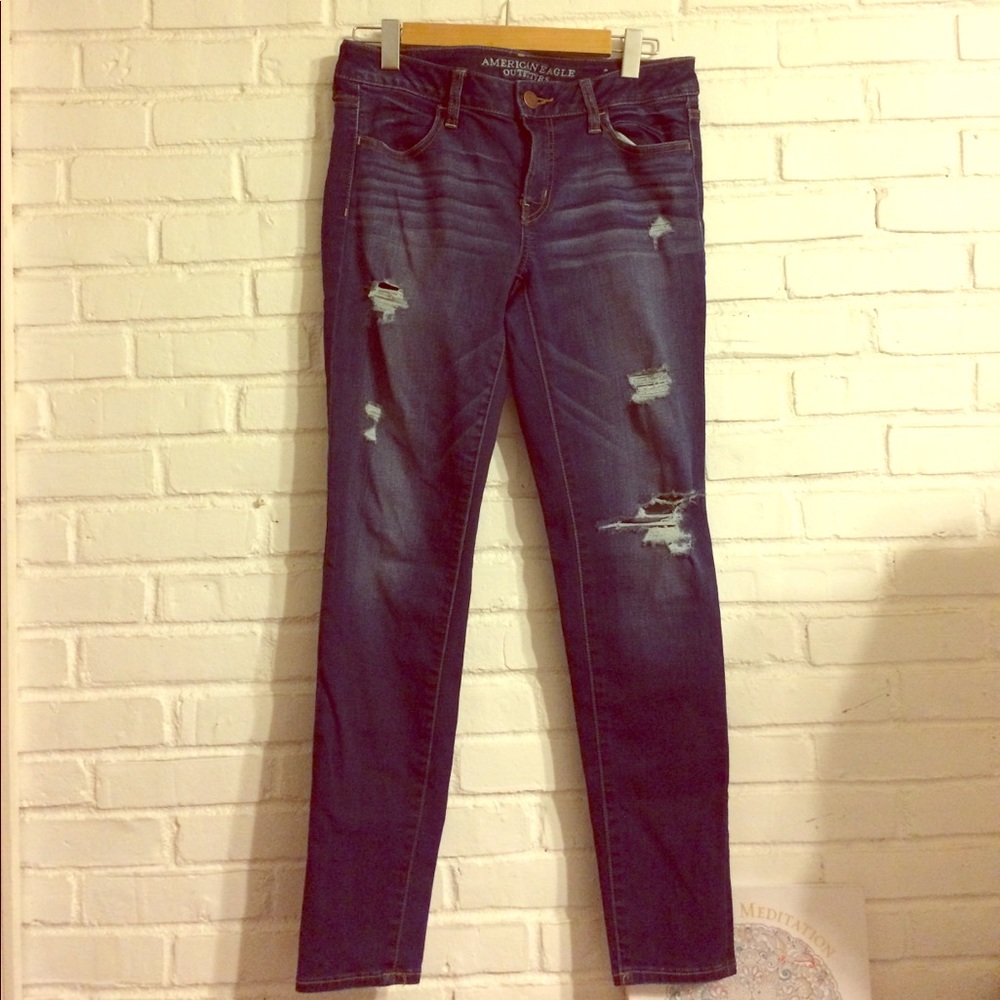 Distressed jeans