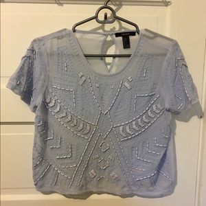 Forever 21 Beaded Crop Top