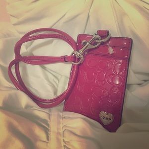 Pink coach Lanyard