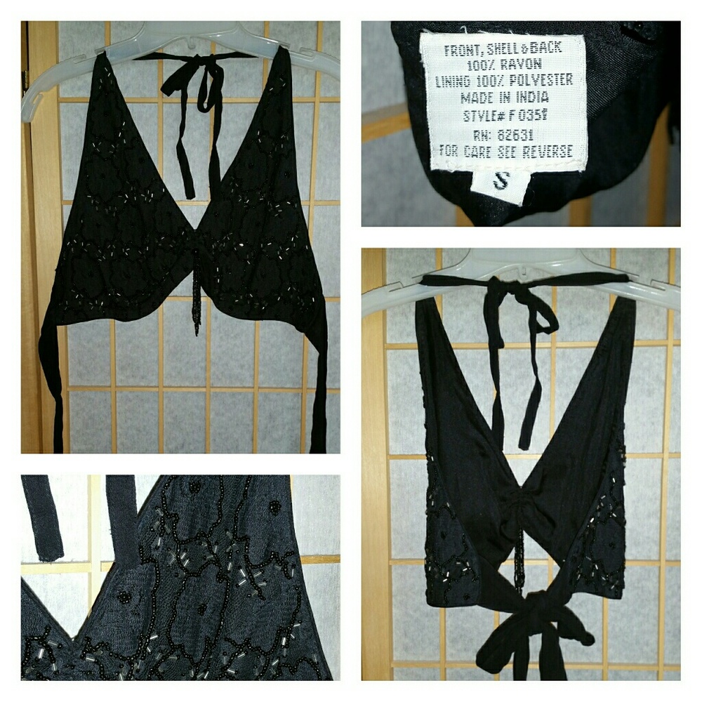 Sexy beaded halter