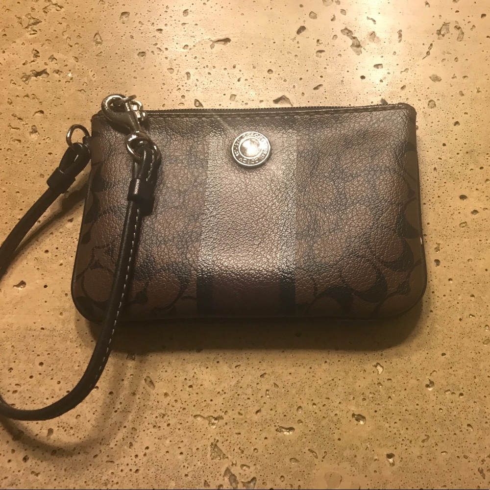 Coach Leather Wristlet