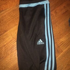 blue striped adidas pants