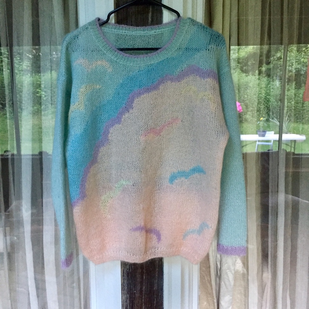 Kawaii Hand Knit Pastel Sweater