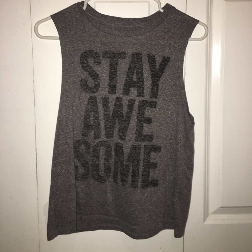 Bill a bong Gray muscle tank