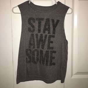 Bill a bong Gray muscle tank