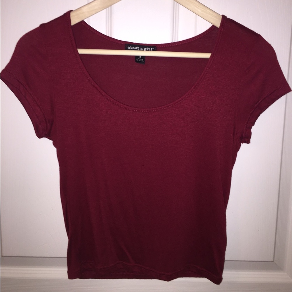 Maroon Crop Top