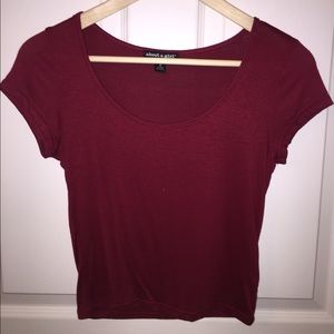 Maroon Crop Top