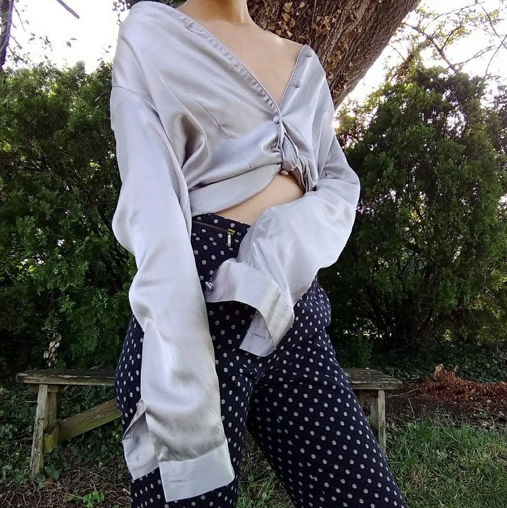 Pure silk leisure blouse