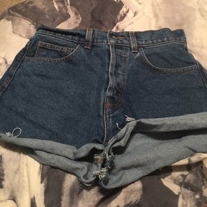 high wasted cutoff shorts