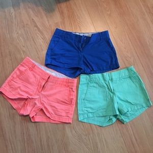 Lot of J Crew shorts size 2. 3 pairs
