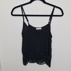 Brandy Melville Black Cutout Design Tank Top