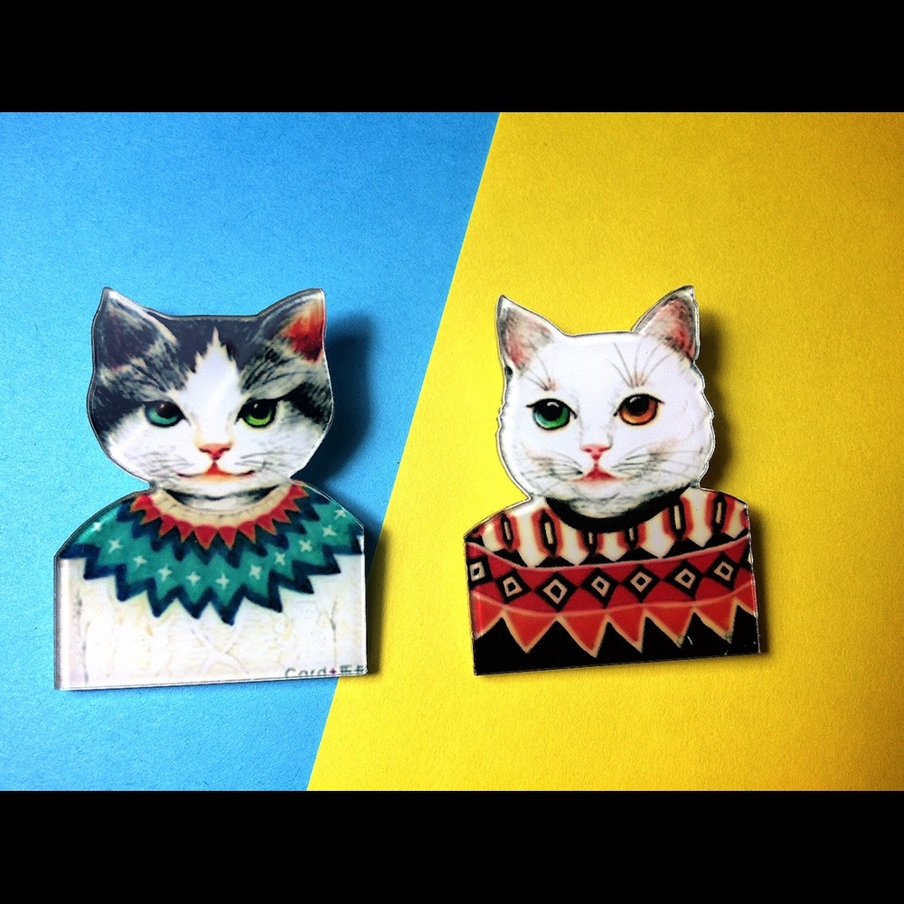 NOT AVAILABLE Cat pins, cat lovers brooch, cat brooch