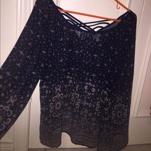 Black long sleeve blouse