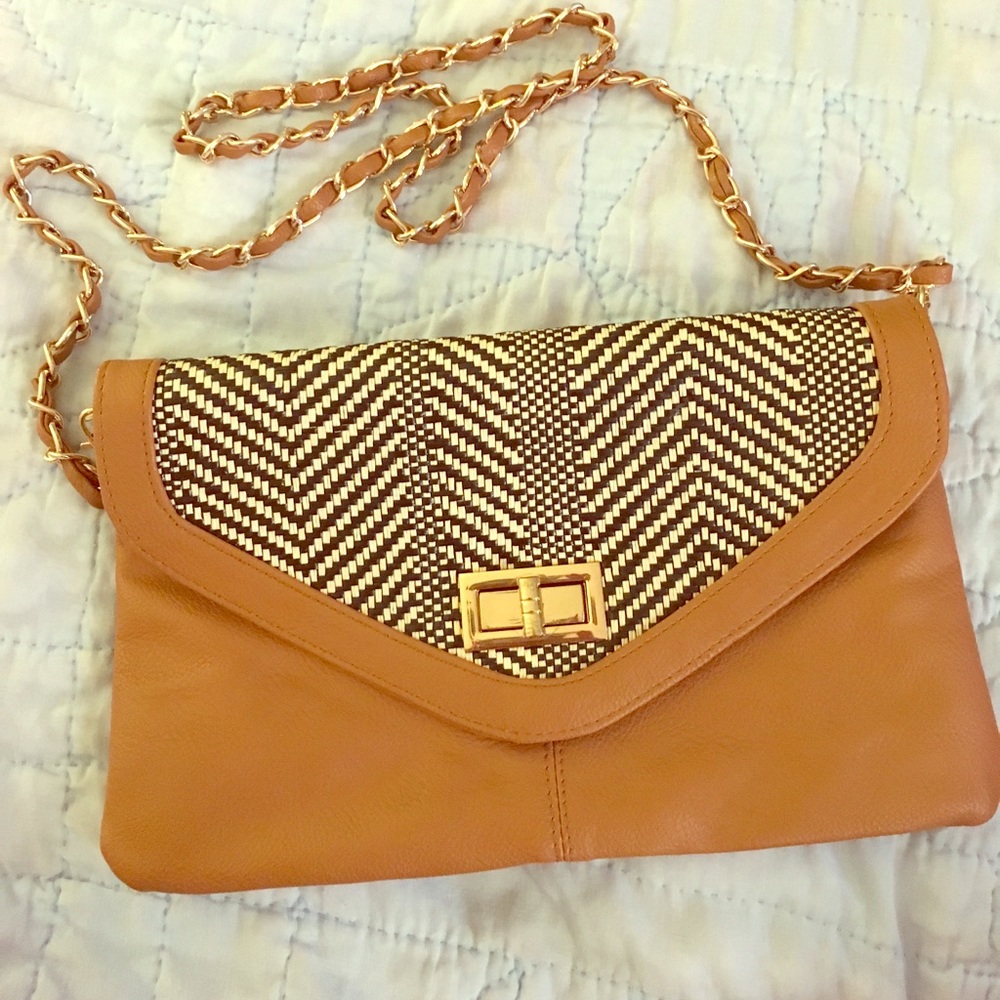 raffia pattern shoulder bag