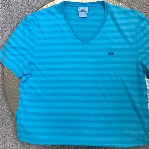 LACOSTE LIGHT BLUE V-NECK T size 5