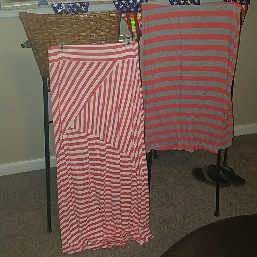 2 A line maxi skirts
