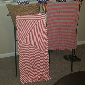 2 A line maxi skirts