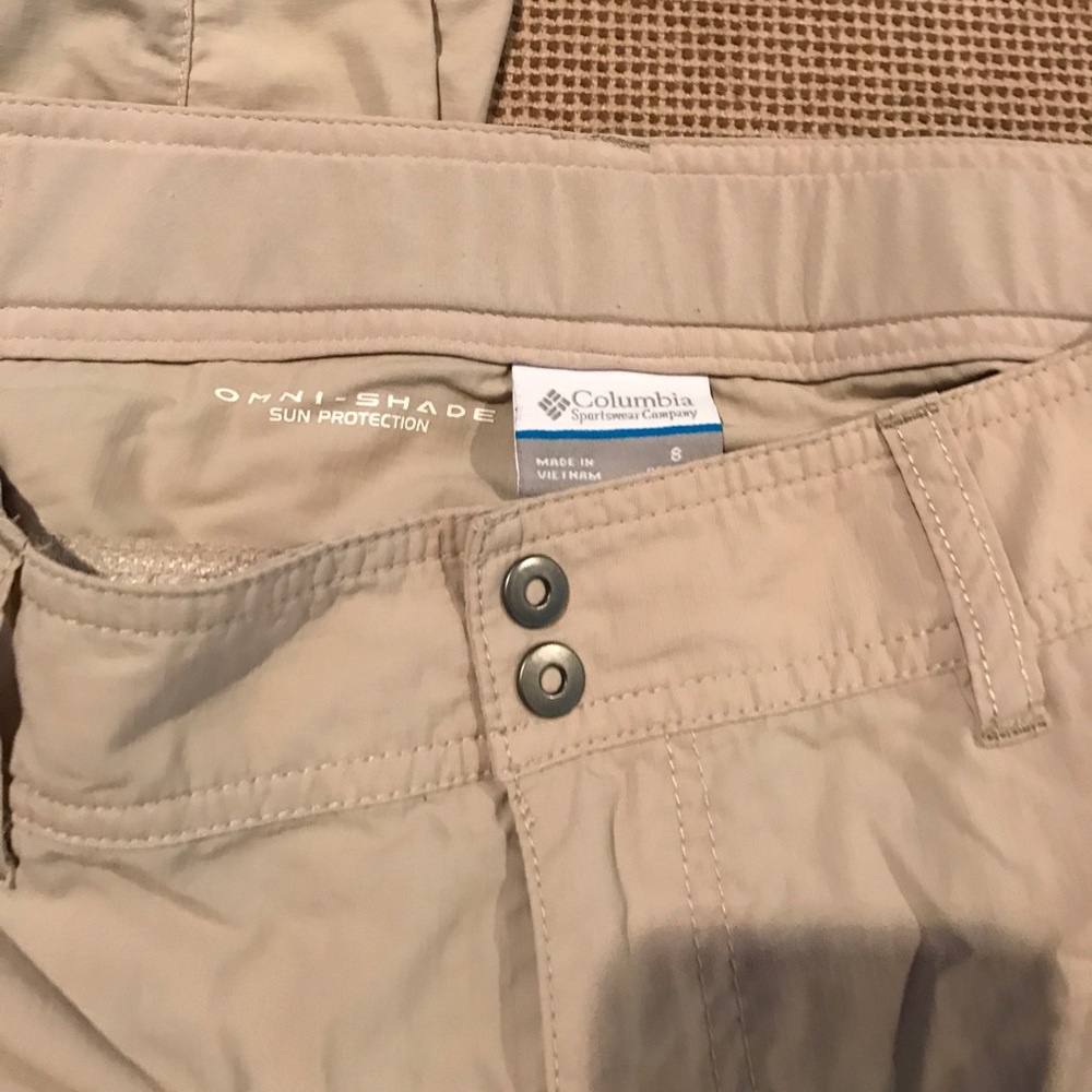 Columbia Omni-shade zip off pants