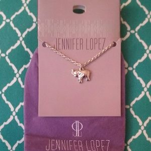 JLo Elephant Necklace NWT silver tone