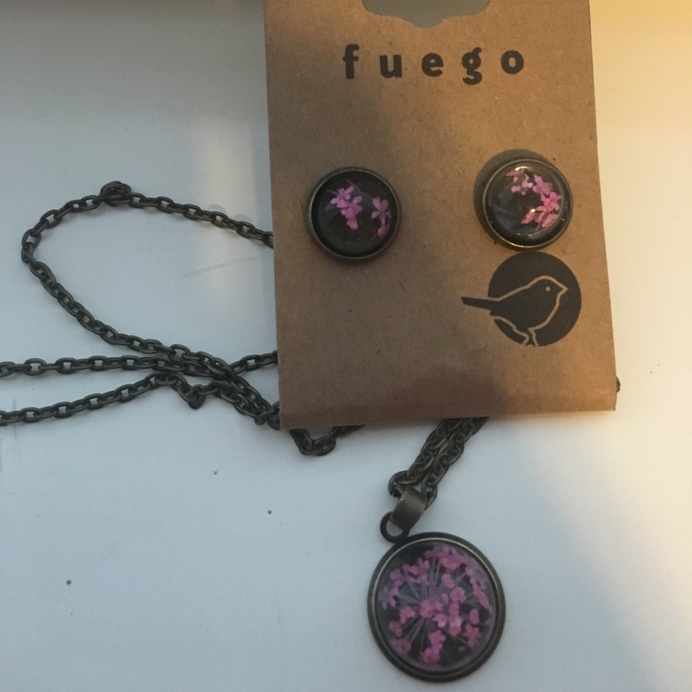 Necklace with matching earrings