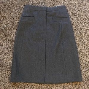 J. Crew Collection 0 like New Charcoal Skirt Wool