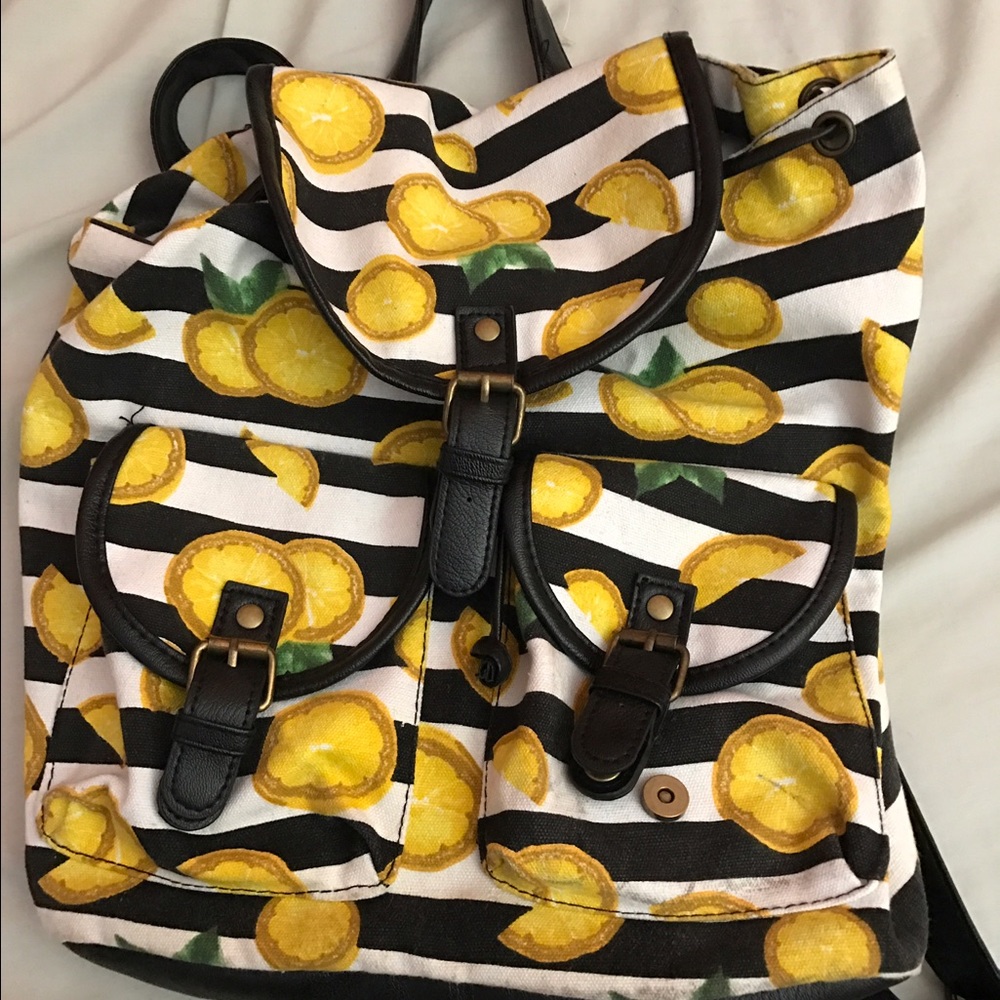 Lemon & Striped Backpack