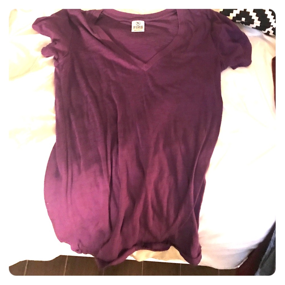 Purple v-neck