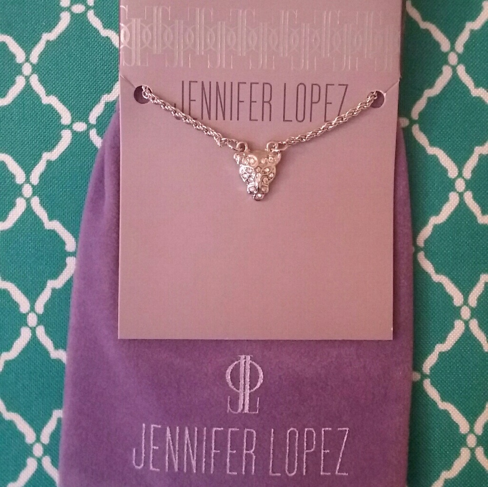 JLo Cat  / Cougar Necklace NWT silver tone