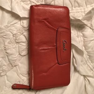 Coral Coach Wallet