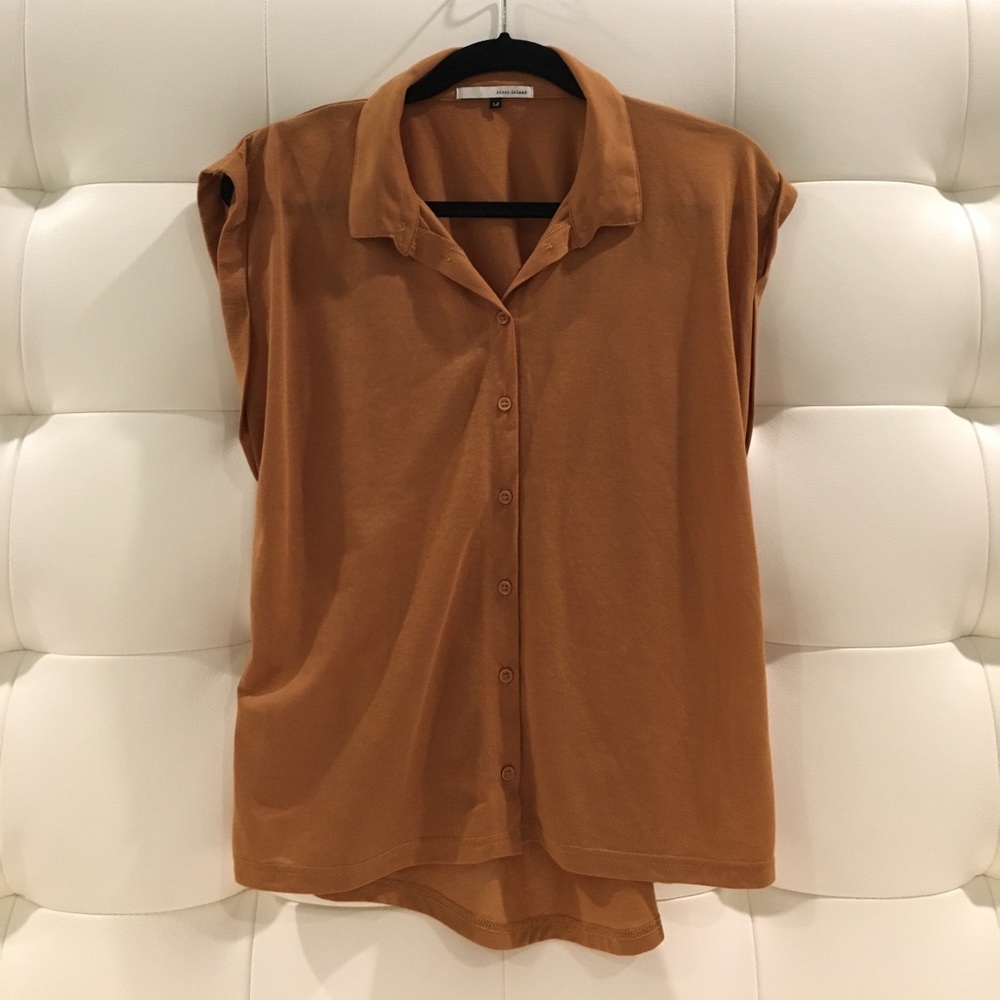 Button down orange shirt