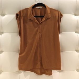 Button down orange shirt