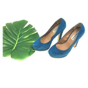 Steve Madden Platform Blue 4.5 inch Heels