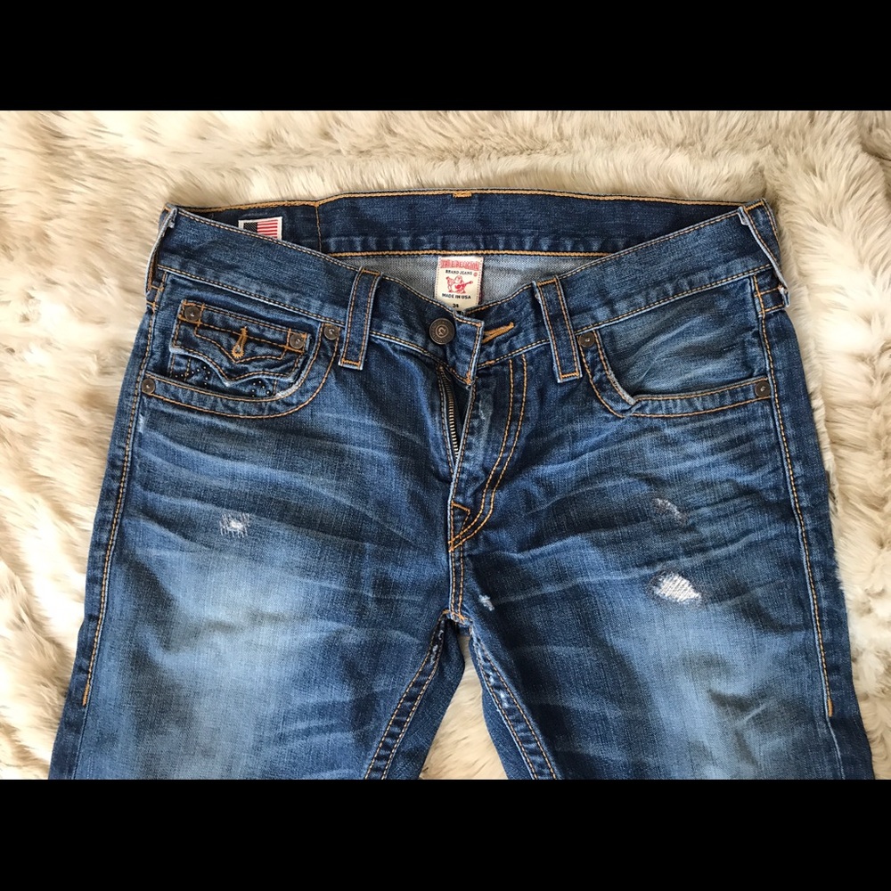 True Religion men's studded jeans