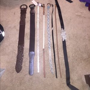 8 assorted belts
