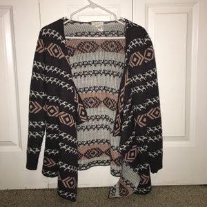 Aztec print cardigan