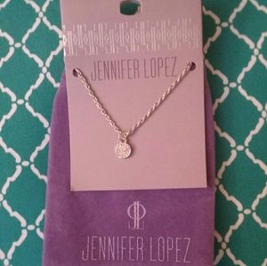 JLo Circle Necklace NWT silver tone