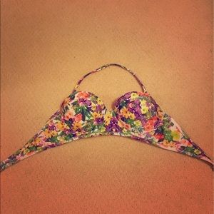 Nordstorm BP strapless push-up floral bikini top