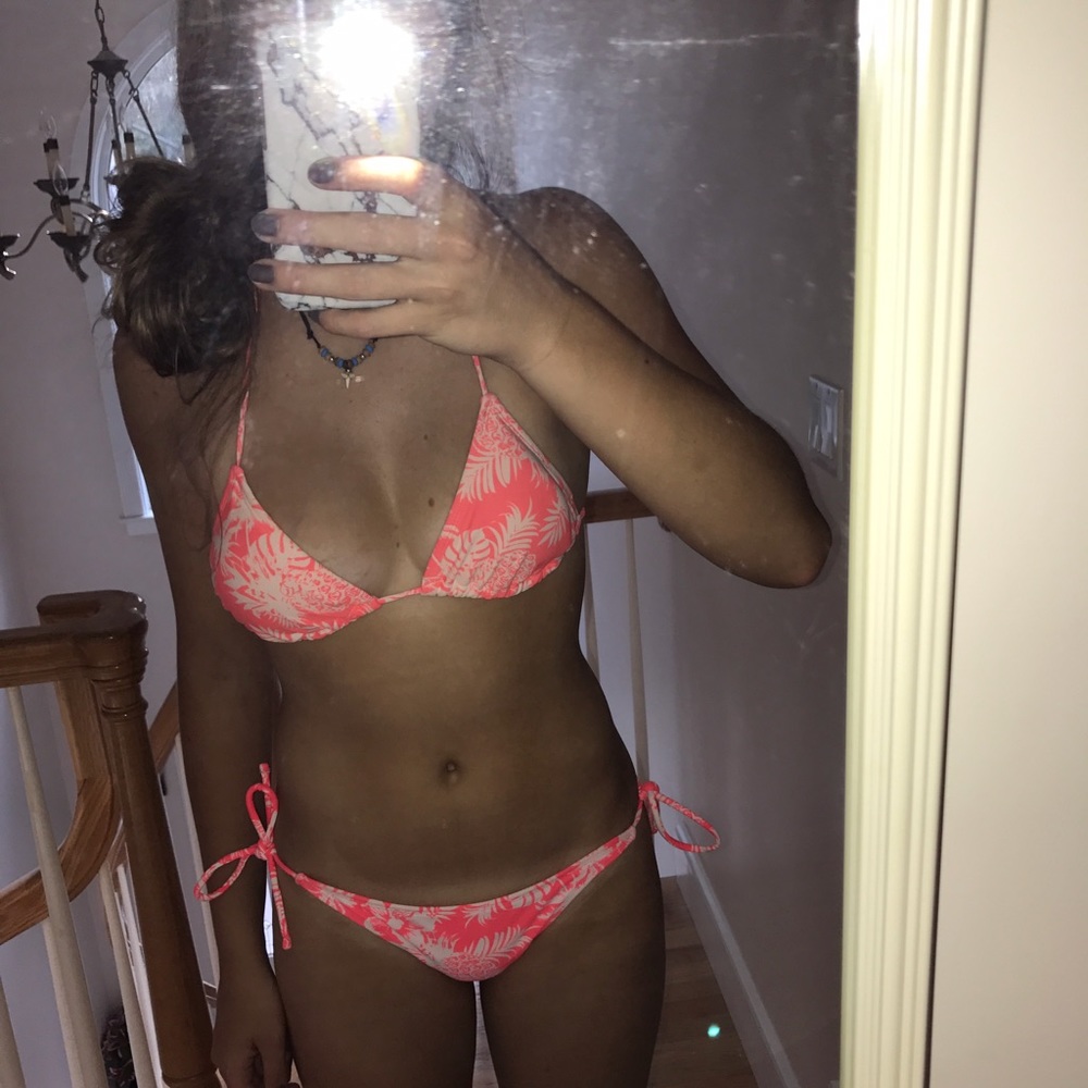 cute orange pineapple bikini set!