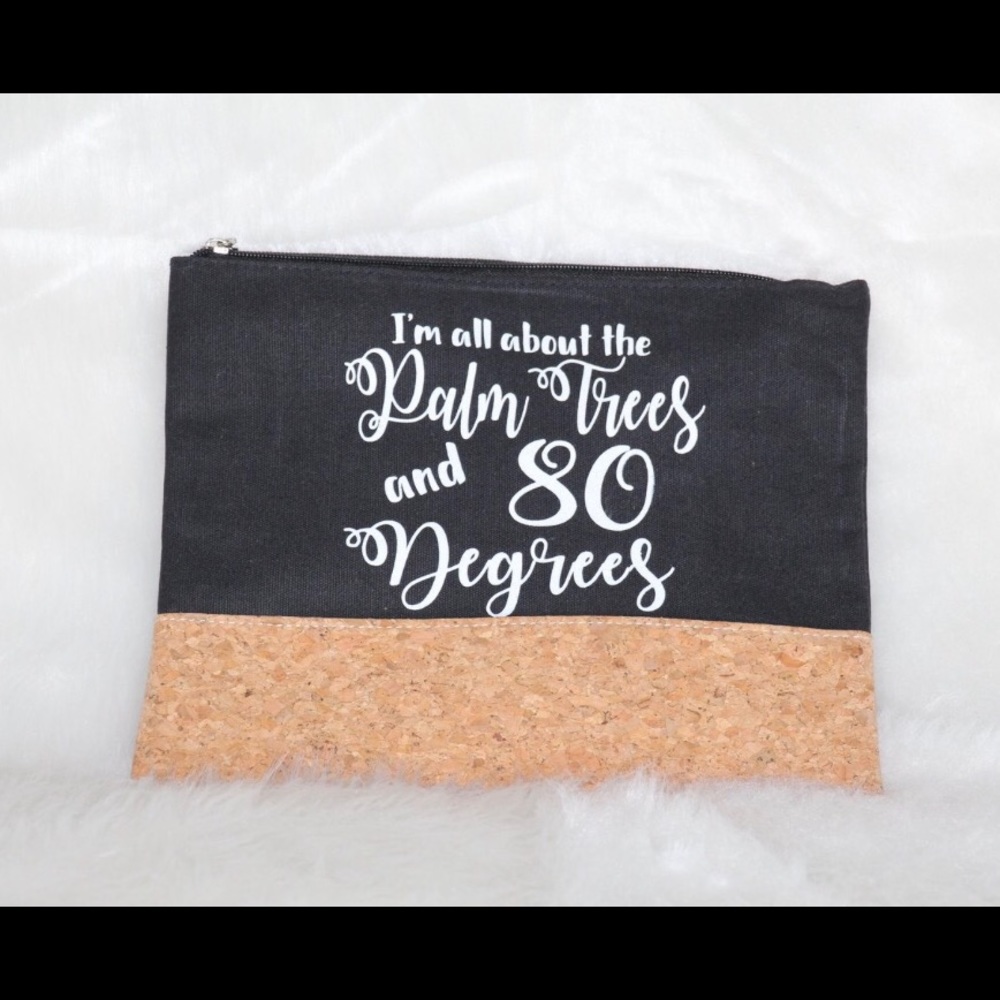 Canvas and Cork Cosmetic Bag