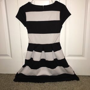 Black and white stripped dress