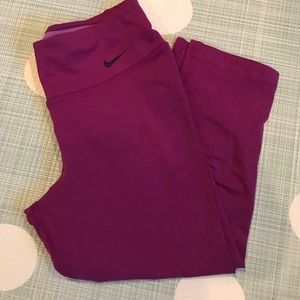 Purple Nike workout capris