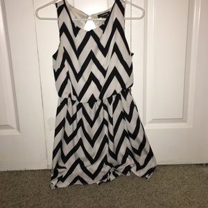 Black and white stripped flowy dress