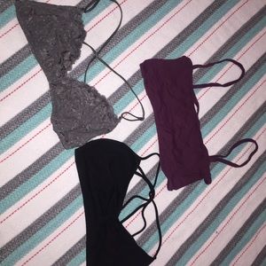 🦋Free People Bralettes (Set of Three)🦋