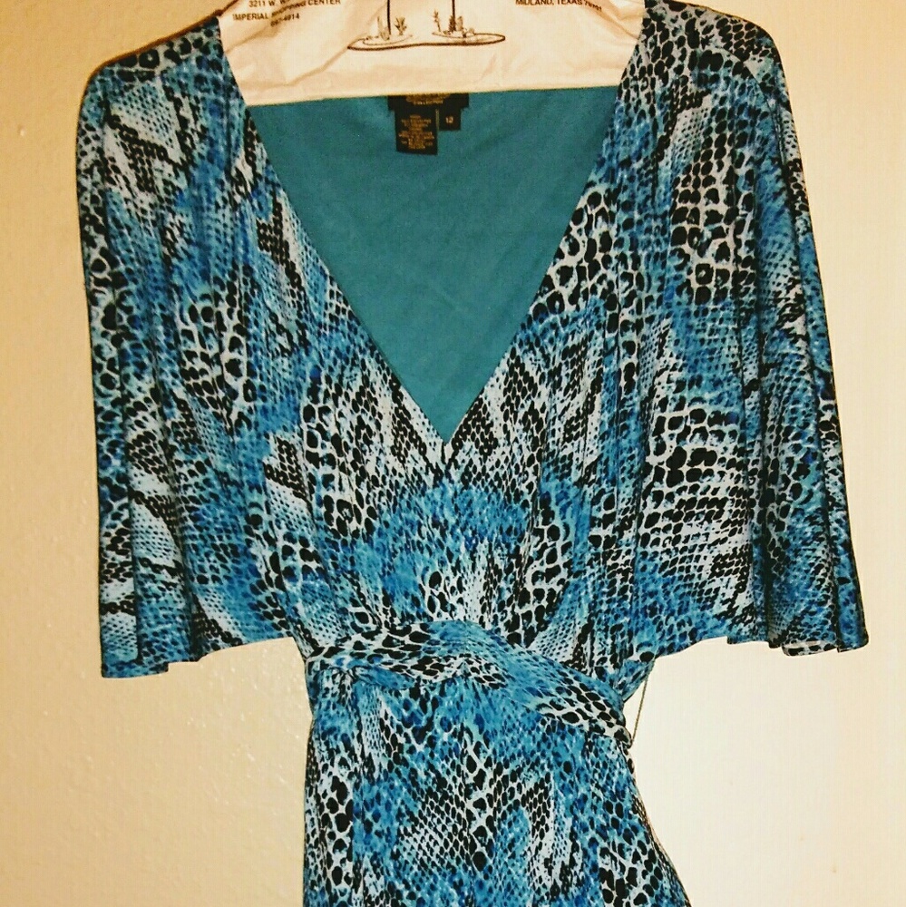 Snakeskin print dress