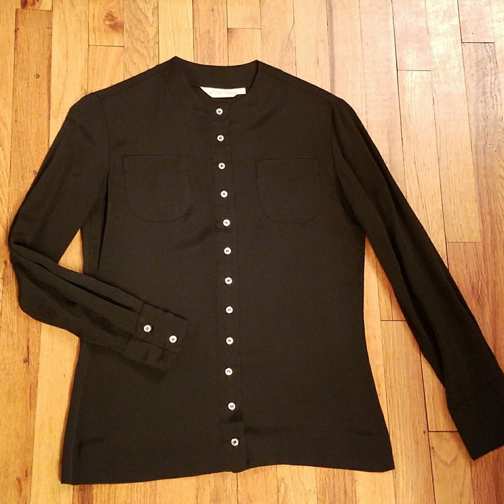Vintage Black Button Up Long Sleeve Shirt