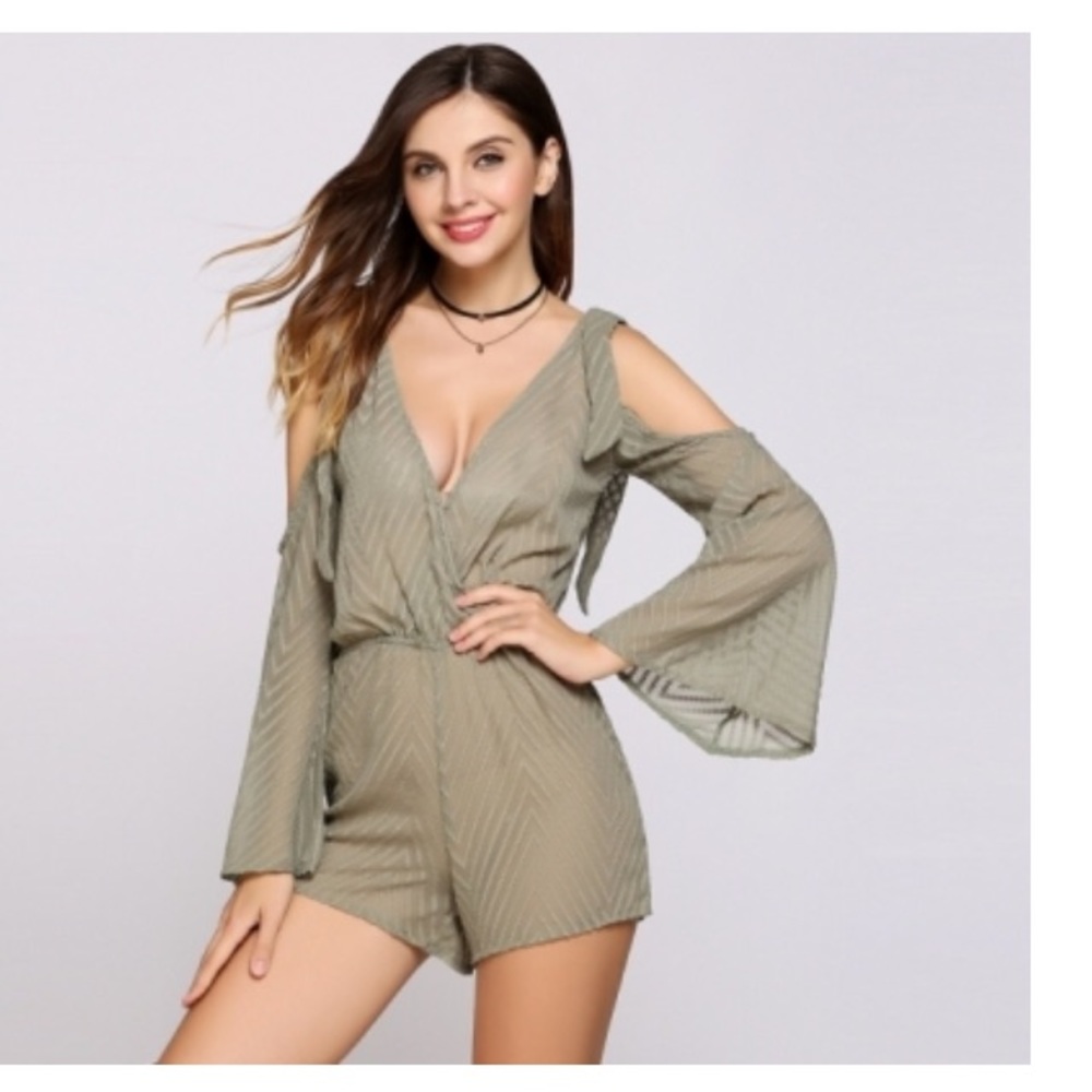 Light olive green romper