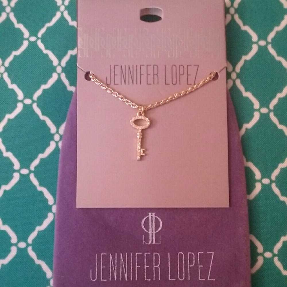 JLo Key Necklace NWT gold tone