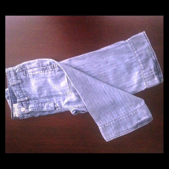 NWOT Free People Denim Cropped/Gaucho jeans sz0 - Picture 2 of 5