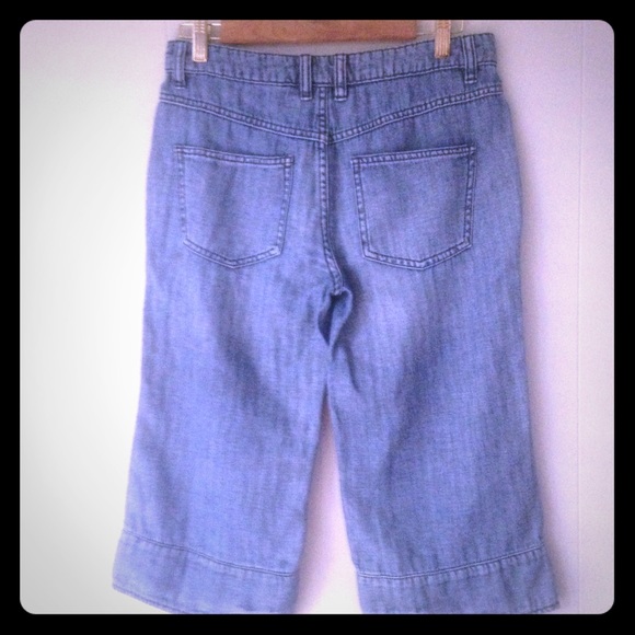 NWOT Free People Denim Cropped/Gaucho jeans sz0 - Picture 4 of 5