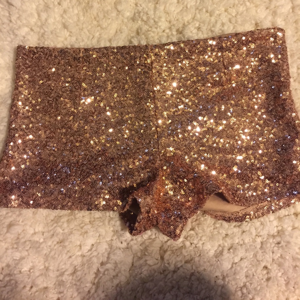 Gold sequins shorts